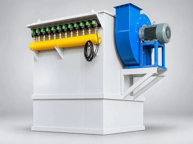 Pulse-jet bag filter built in our workshop