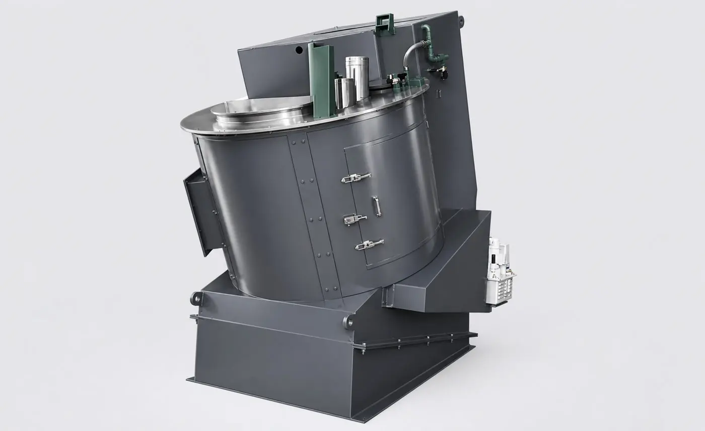 Tilting intensive mixer